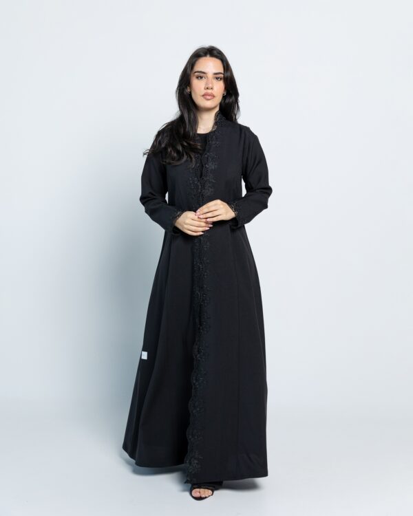 Black lace abaya