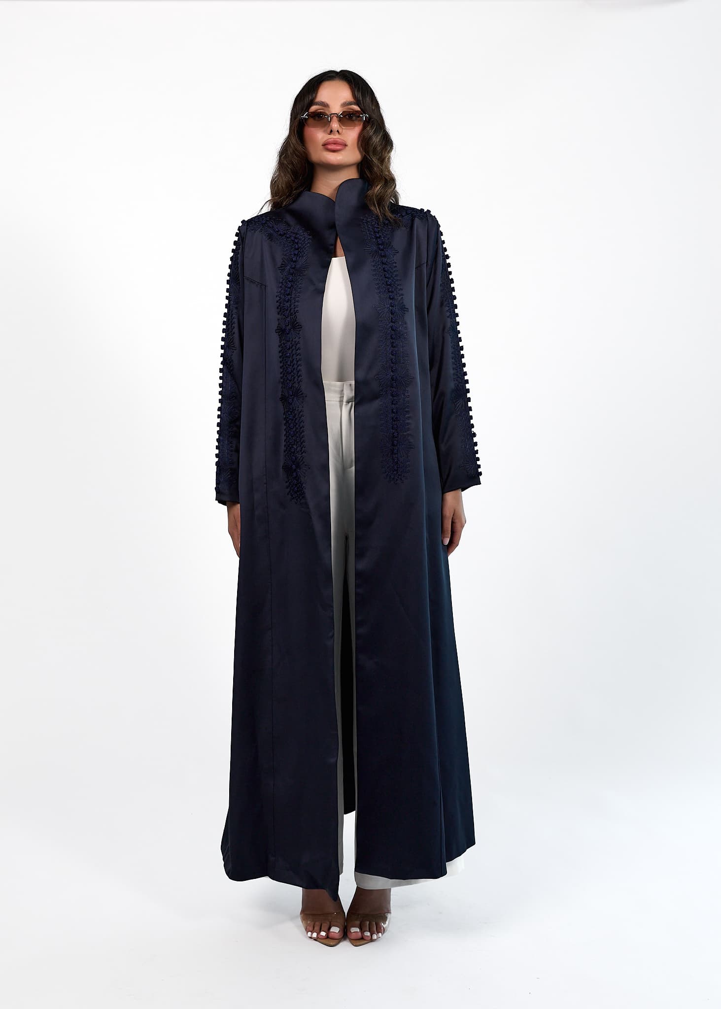 Navy blue Abaya straight cut