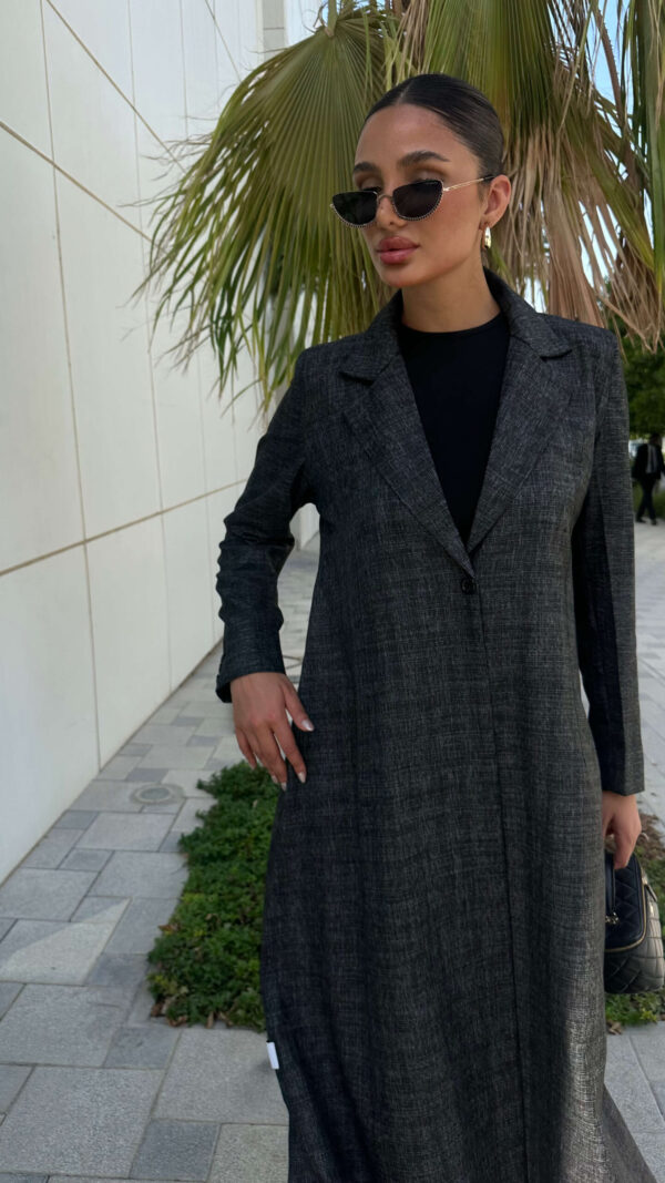 GREY blazer abaya